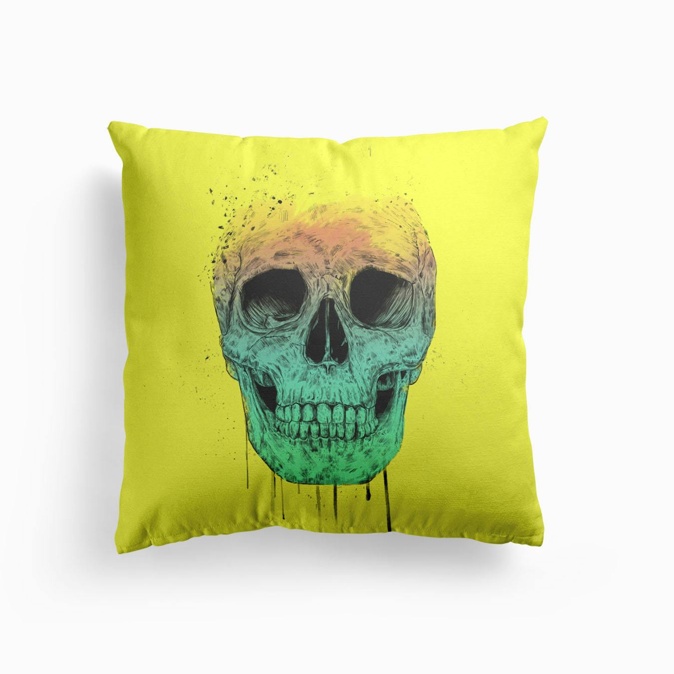 Pop Art Skull Cushion by Balázs Solti Fy Pop Art Pillows Under $20
